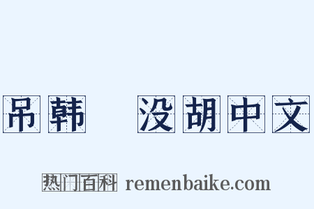 吊韩弇没胡中文是什么意思的图片